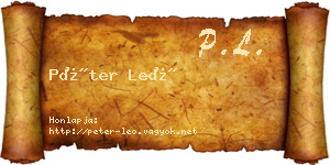 Péter Leó névjegykártya