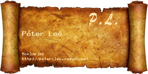 Péter Leó névjegykártya