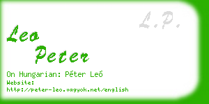 leo peter business card